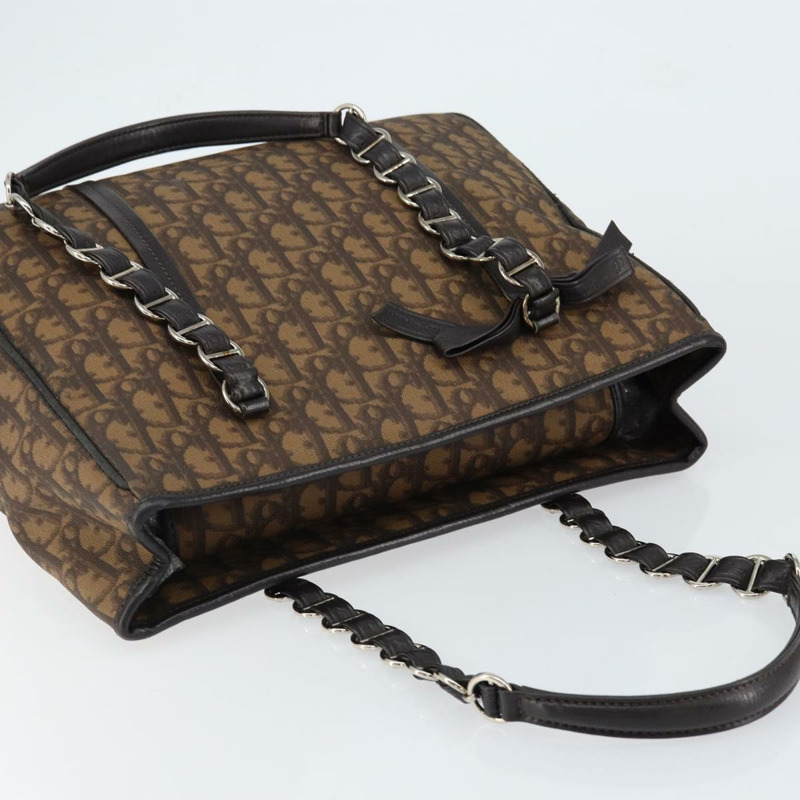 【日本直送】Christian Dior Trotter帆布鏈條手提包 PVC浪漫海軍藍金色正品 150839A-5