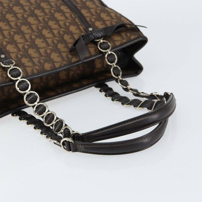 【日本直送】Christian Dior Trotter帆布鏈條手提包 PVC浪漫海軍藍金色正品 150839A-6