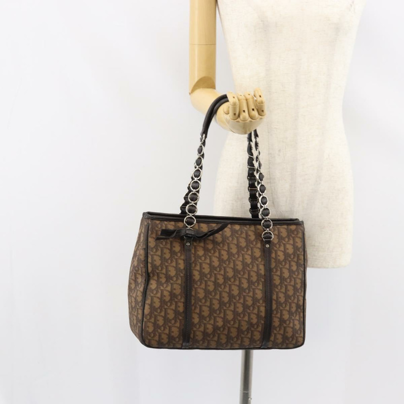 【日本直送】Christian Dior Trotter帆布鏈條手提包 PVC浪漫海軍藍金色正品 150839A-21