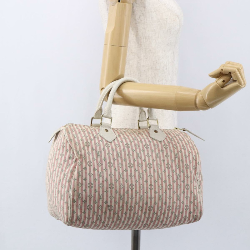 【日本直送】路易威登 Monogram Mini Lin Croisette Speedy 30 手袋 粉紅色 M95501 正品 152894A-20