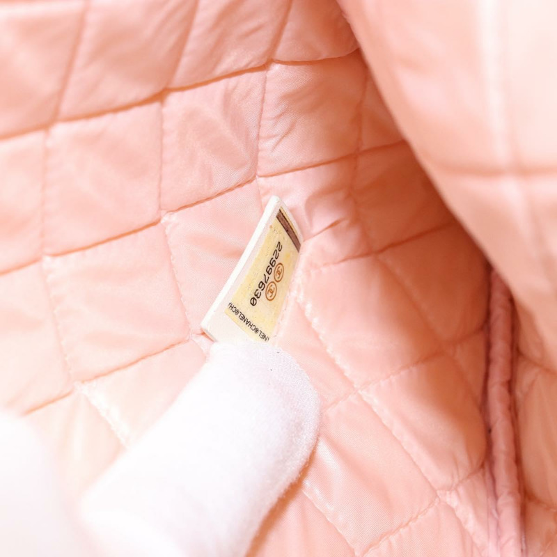 【日本直送】香奈兒 (CHANEL) Matelasse 帆布手拿包 白色 銀色 CC 標誌 Auth 154040A-10