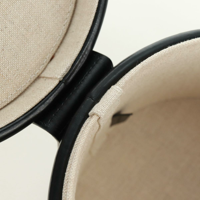 【日本直送】CELINE Triomphe 肩背包,帆布皮革,淺米色,黑色,金色,正品編號 170924M-22