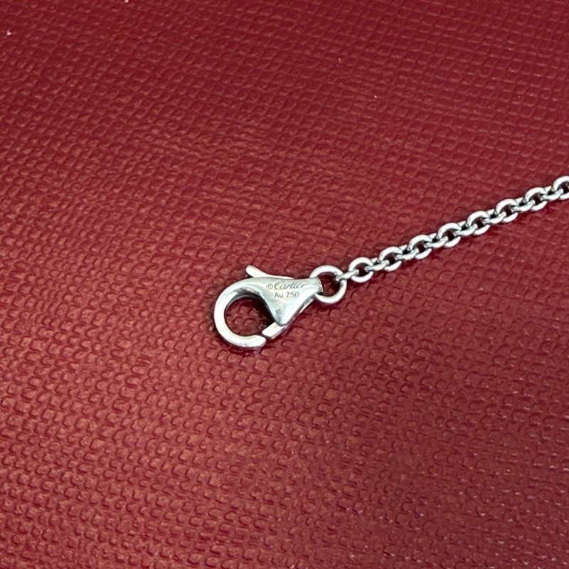 卡地亞 LOVE 銀色 18K白金 手鏈 無鑽 雙環-7