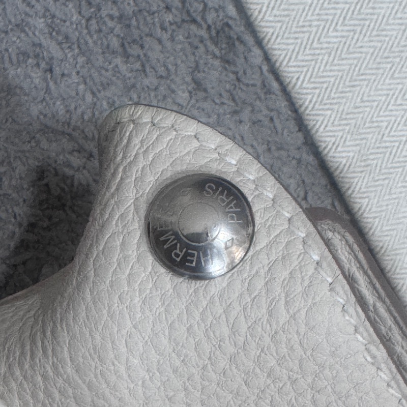 愛馬仕Hermes 餐盤包 videpoches 奶昔白編制肩帶斜挎包 側背包-14