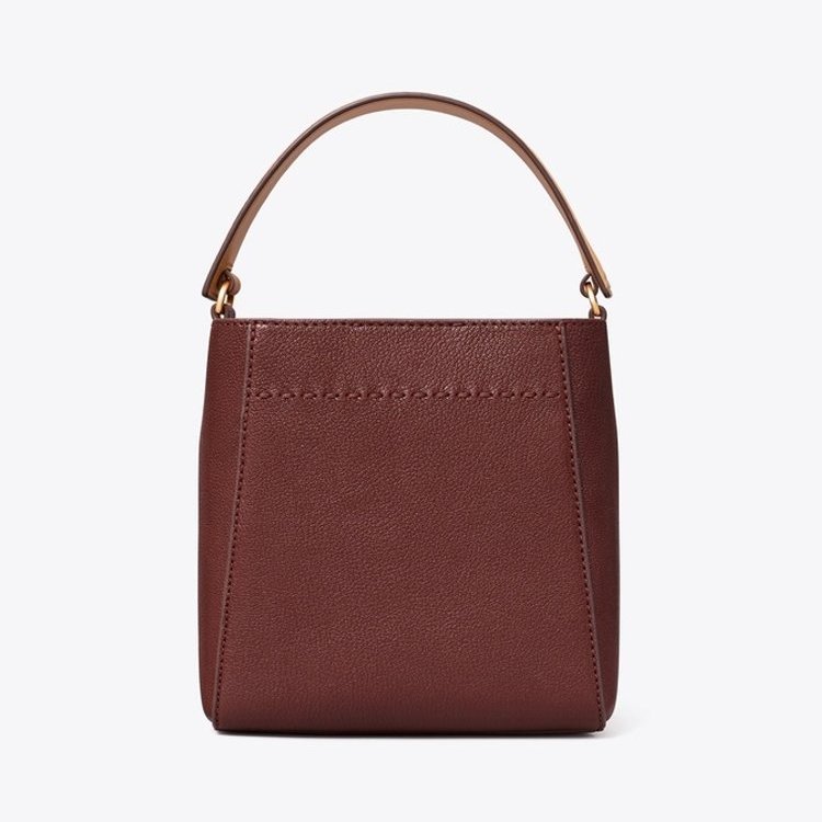 【TORY BURCH】素色皮革內裏麂皮兩用包-酒紅-2