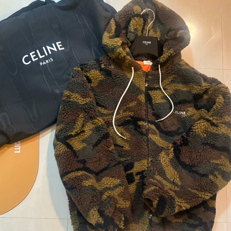 Celine 迷彩毛絨外套-0