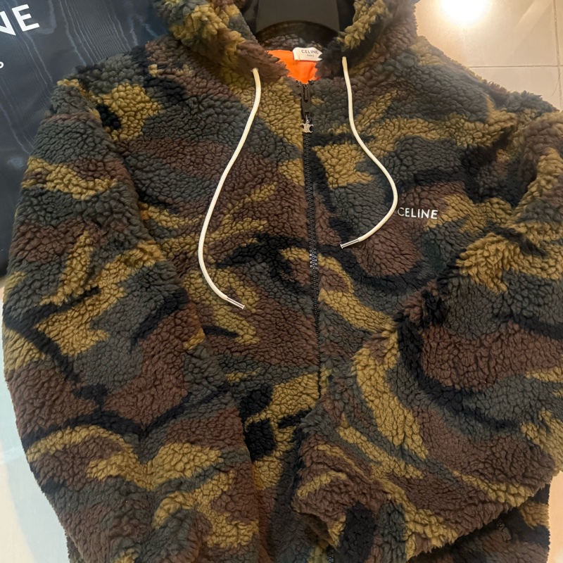 Celine 迷彩毛絨外套-1