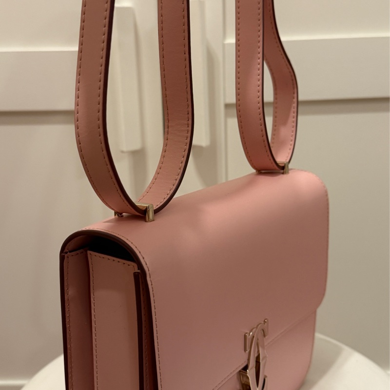 便宜賣Cartier 藕粉色 陶瓷經典Logo珠寶包款-1