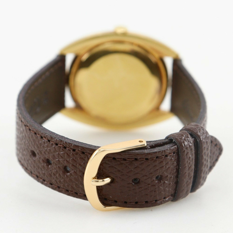 IWC萬國錶沙夫豪森復古403機芯腕錶,18K黃金錶殼搭配壓紋皮革錶帶,手動上鍊,指針式顯示,男士錶盤-5