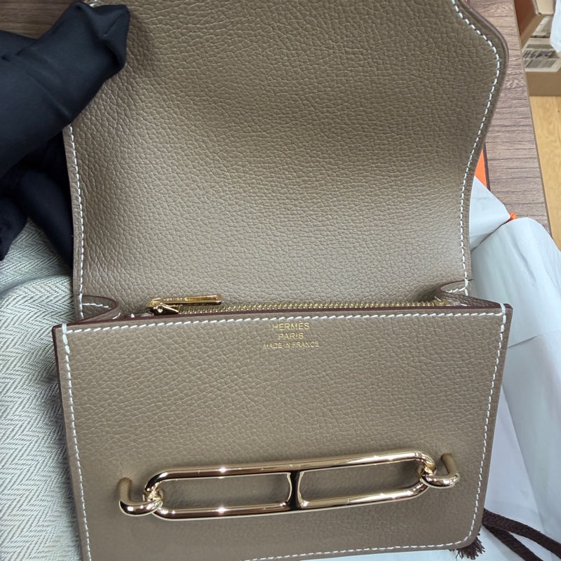 未使用品 Hermes Roulis Slim 錢包 大象灰 銀扣 Evercolor皮 B刻-2
