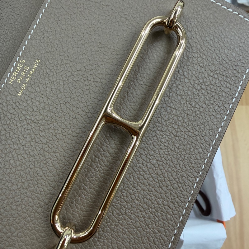 未使用品 Hermes Roulis Slim 錢包 大象灰 銀扣 Evercolor皮 B刻-7