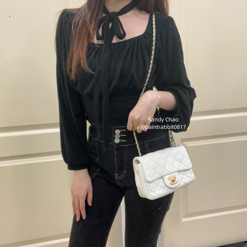 ෆ Chanel 白色金球方胖-2