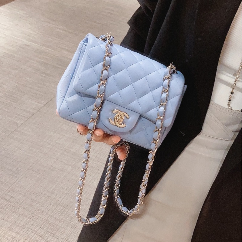 【全新 ✨ 全網最低價！】香奈兒/Chanel 22ss 方胖子 藍紫色 金扣 Full Set （下單前先詢問庫存❗️）-3