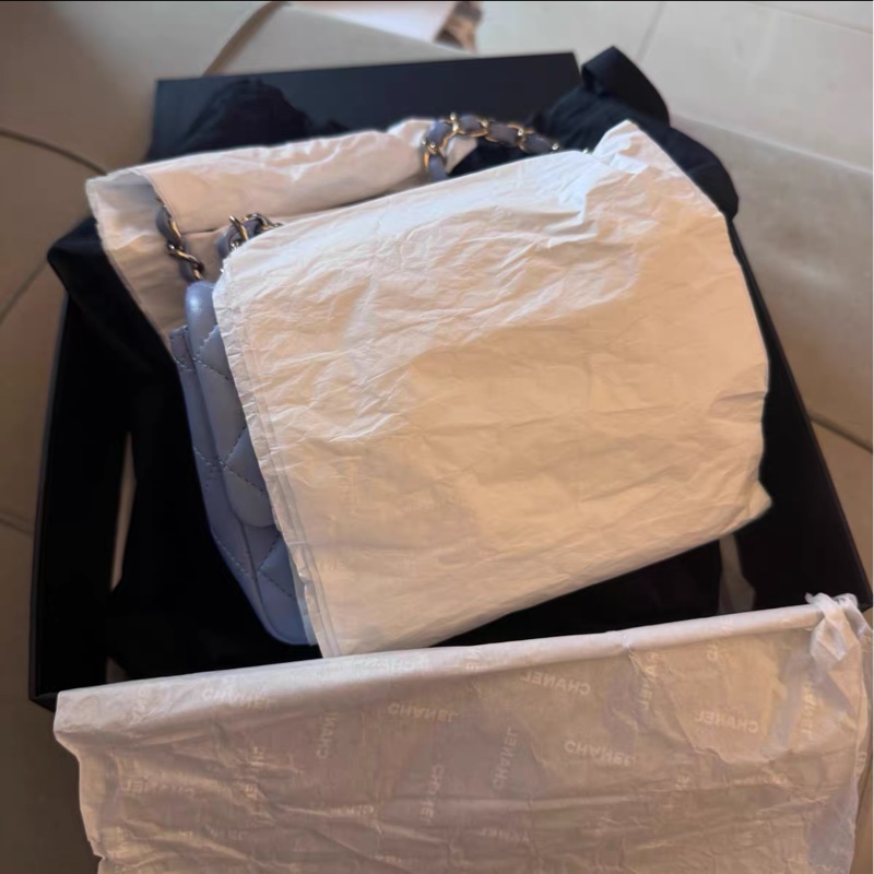 【全新 ✨ 全網最低價！】香奈兒/Chanel 22ss 方胖子 藍紫色 金扣 Full Set （下單前先詢問庫存❗️）-9