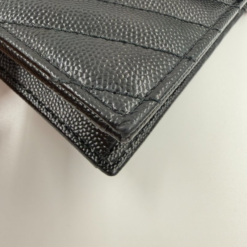 Saint Laurent - 黑色銀釦下蓋信封包╻WOC-11