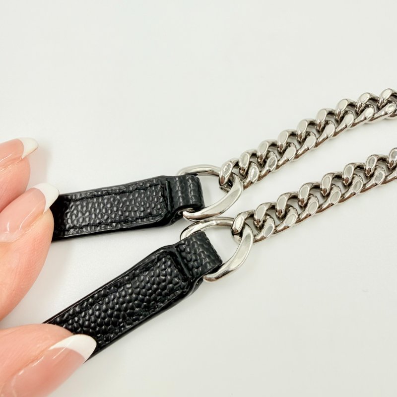 Saint Laurent - 黑色銀釦下蓋信封包╻WOC-33