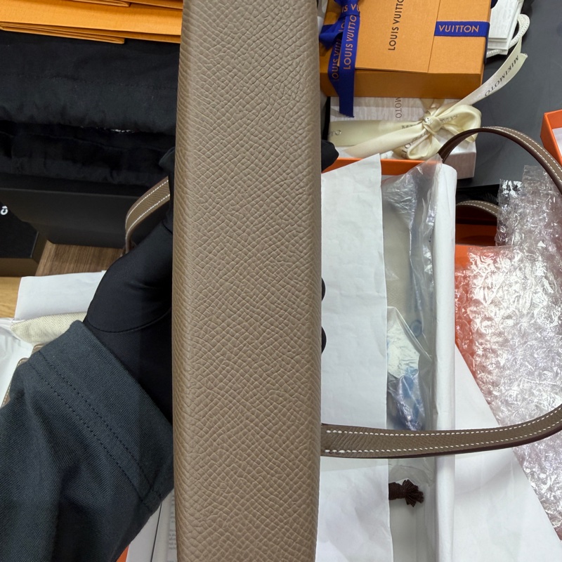 未使用品 Hermes Snap Wallet 小包包 大象灰 Epsom皮 K刻-6