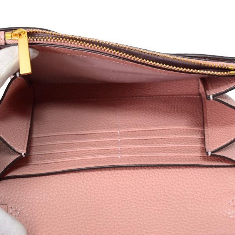 【TORY BURCH】素色荔枝皮革翻蓋斜背包-粉-3