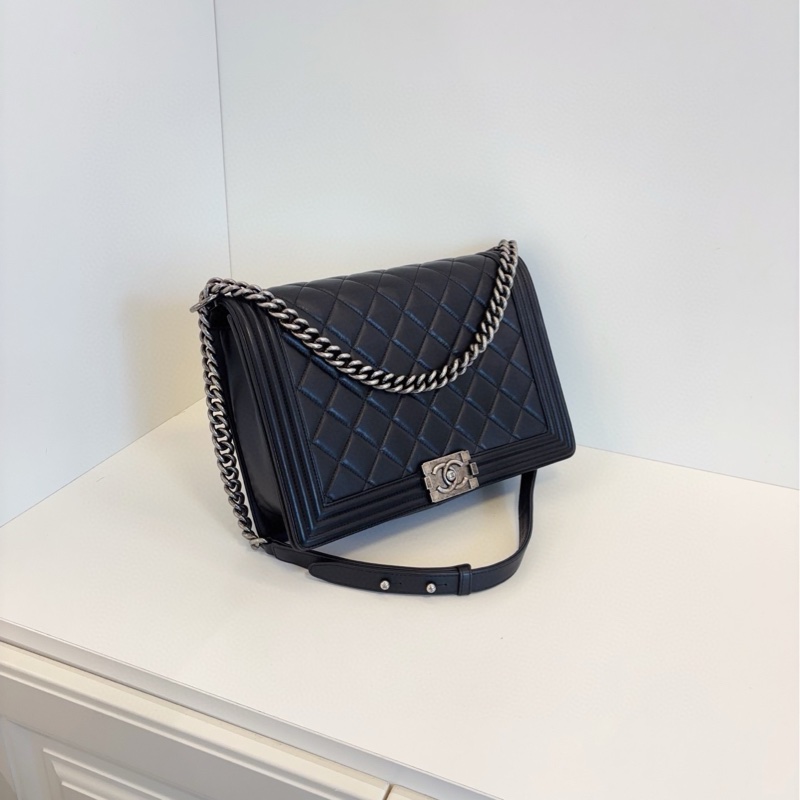 Chanel 香奈兒 黑銀光面牛皮-2