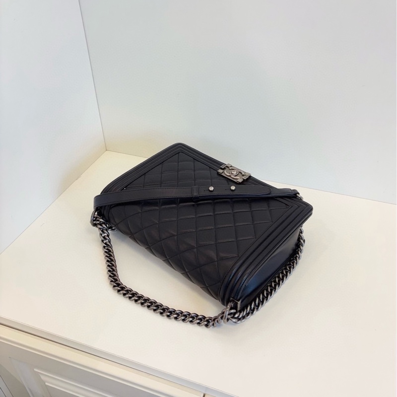 Chanel 香奈兒 黑銀光面牛皮-6