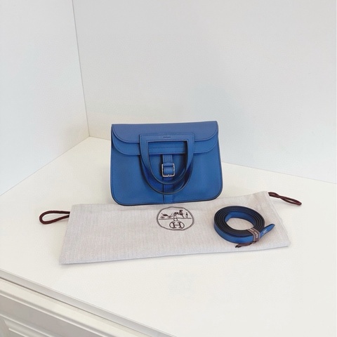 Hermes mini Halzan  瑪瑙藍色 A刻