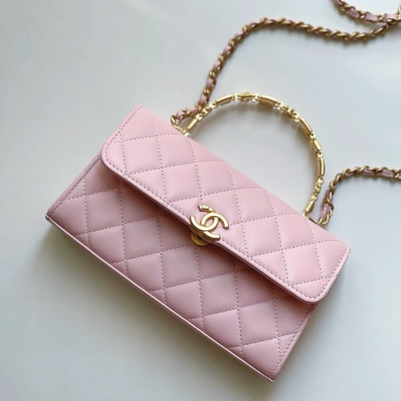 【全新 ✨ 全網最低價!】香奈兒/Chanel 22B 琺瑯手彬Kelly 淡粉色金扣 保值款 (下單前先詢問庫存❗️)-4