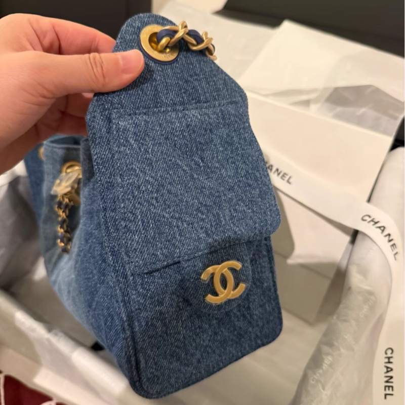 【全新 ✨ 全網最低價！】香奈兒/Chanel 25Bag 全新 Full Set 單寧牛仔 26p 小號 Jennie 同款 （下單前先詢問庫存❗️）-1