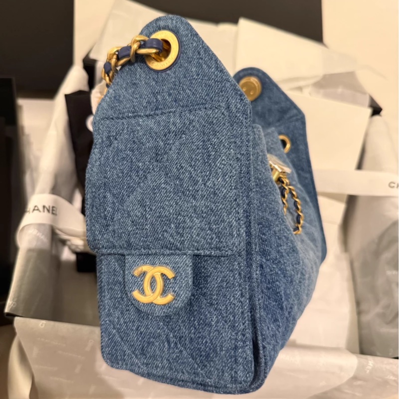 【全新 ✨ 全網最低價！】香奈兒/Chanel 25Bag 全新 Full Set 單寧牛仔 26p 小號 Jennie 同款 （下單前先詢問庫存❗️）-2