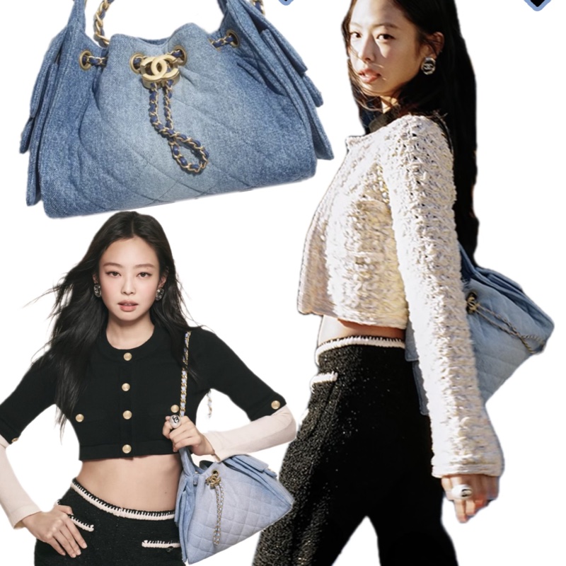 【全新 ✨ 全網最低價！】香奈兒/Chanel 25Bag 全新 Full Set 單寧牛仔 26p 小號 Jennie 同款 （下單前先詢問庫存❗️）-3