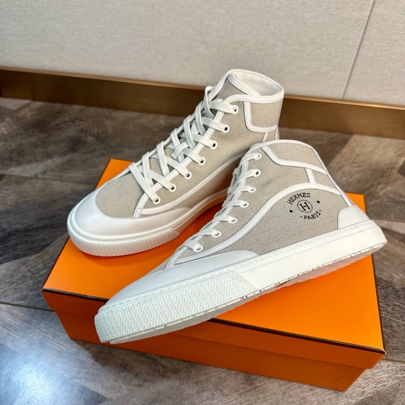 全新閒置未使用Hermes 愛馬仕 Get Up H logo牛仔帆布高幫板鞋42碼-2