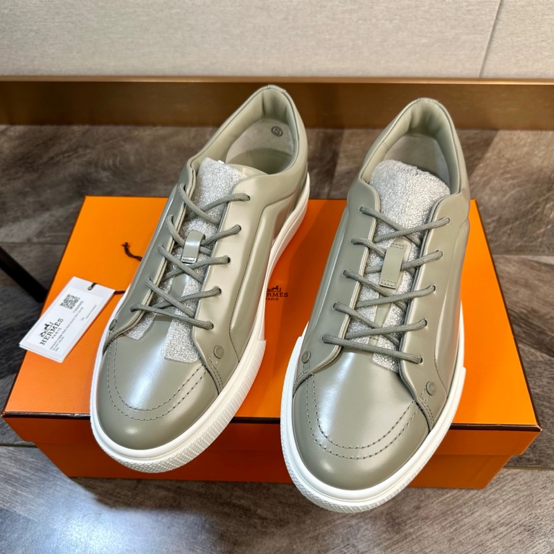 全新閒置未使用Hermes 愛馬仕 新款 Irwin 板鞋 高級鼠尾灰色42碼-0