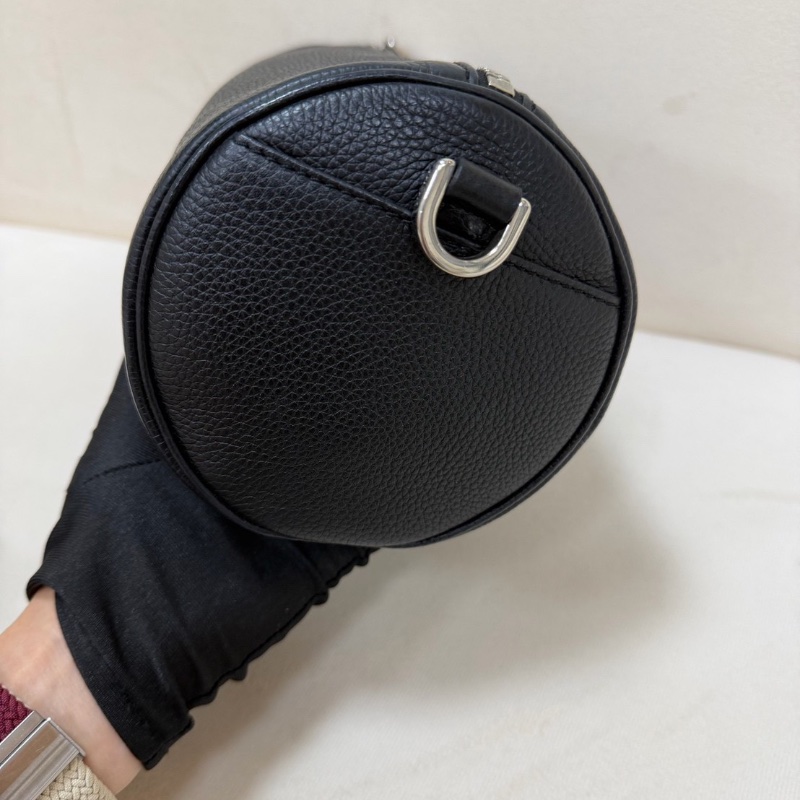 DIOR 黑色牛皮圓筒包 21×12.5 98新配件塵袋-4