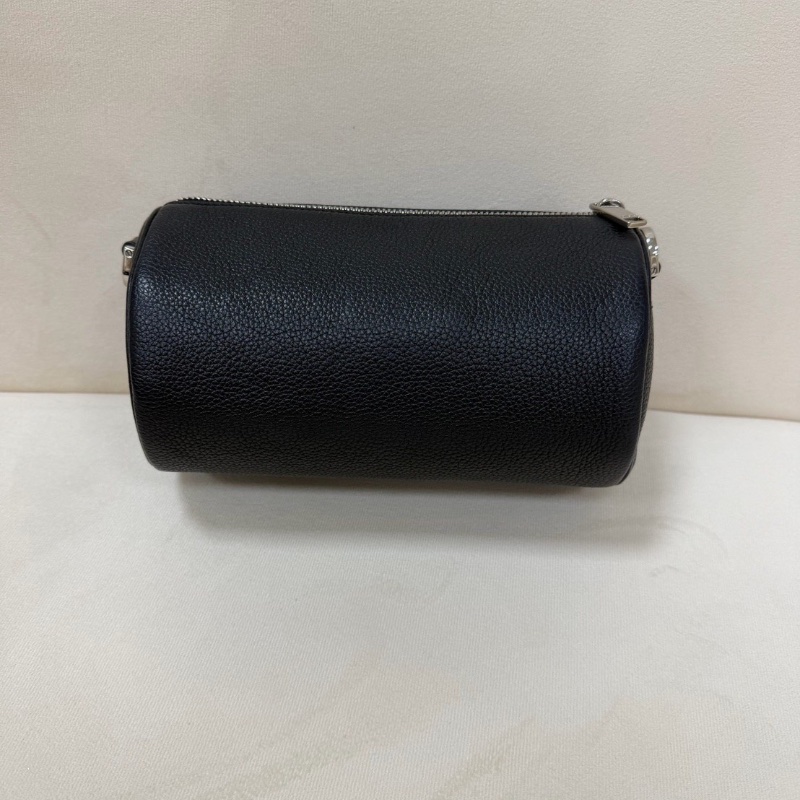 DIOR 黑色牛皮圓筒包 21×12.5 98新配件塵袋-8