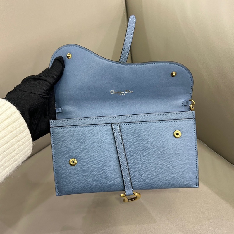 Dior Saddle系列全皮 woc二合一馬鞍鏈條包 19*11 99新配件塵袋-2