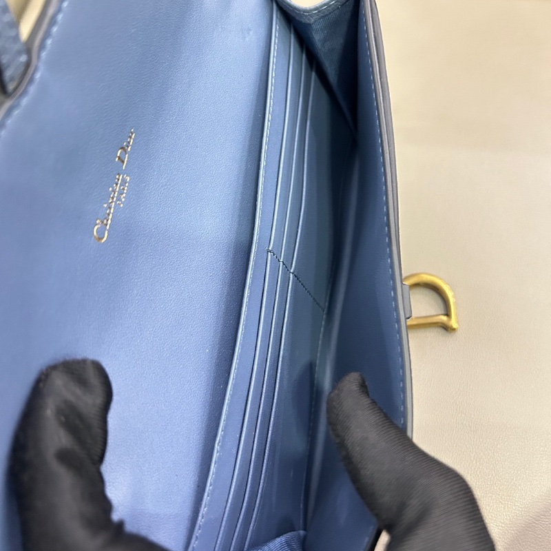 Dior Saddle系列全皮 woc二合一馬鞍鏈條包 19*11 99新配件塵袋-3