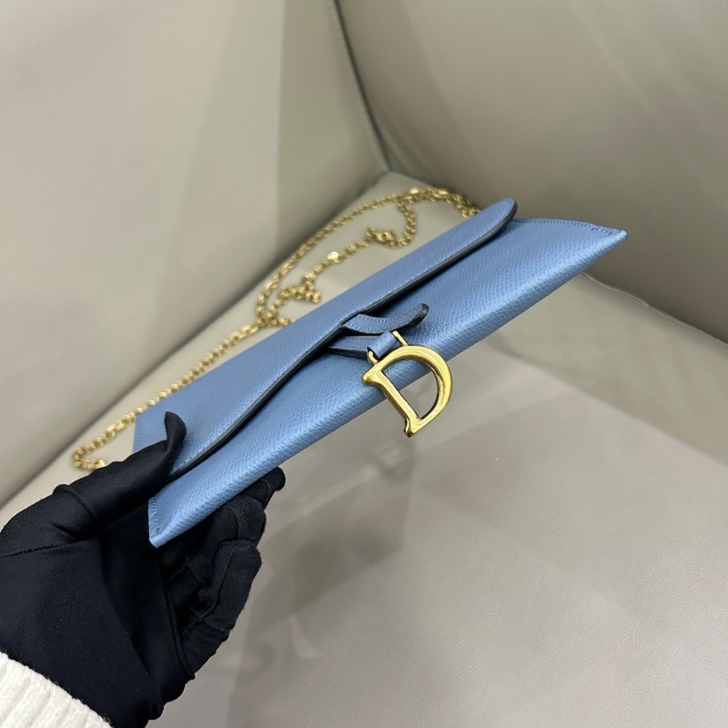 Dior Saddle系列全皮 woc二合一馬鞍鏈條包 19*11 99新配件塵袋-4