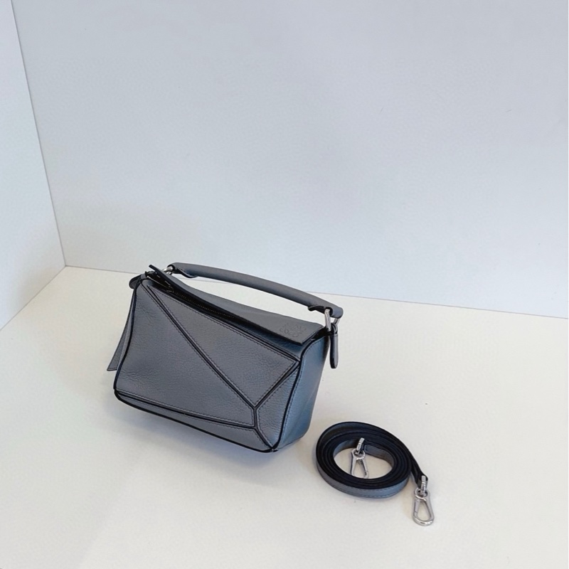 Loewe羅意威 mini puzzle迷你幾何包 灰色-3