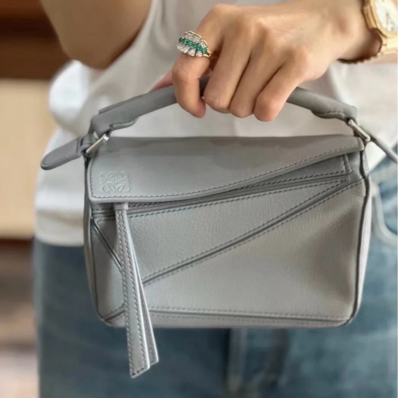 Loewe羅意威 mini puzzle迷你幾何包 灰色-8