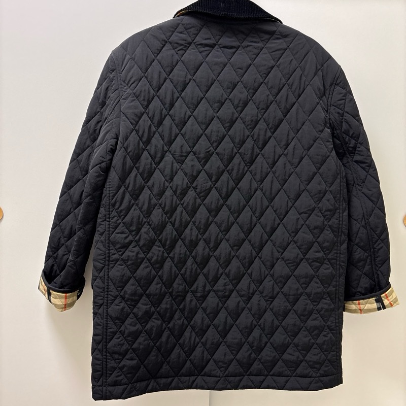 Burberry 燈芯絨衣領格紋外套-6