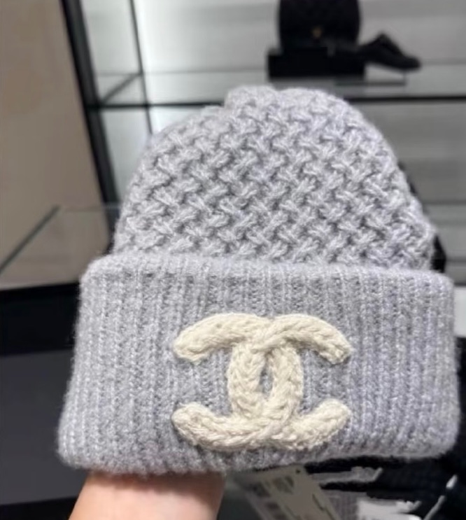 香奈兒毛帽（寶寶藍）-2