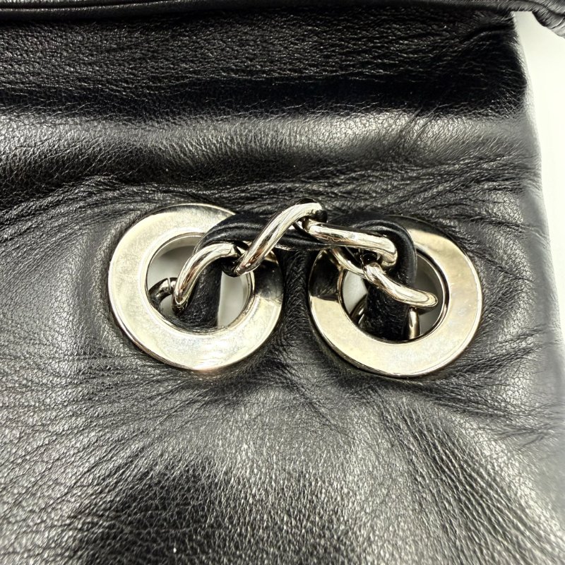 CHANEL - 黑色羊皮菱格銀釦雨衣機場包╻35CM-29