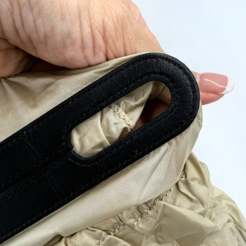 CHANEL - 黑色羊皮菱格銀釦雨衣機場包╻35CM-38