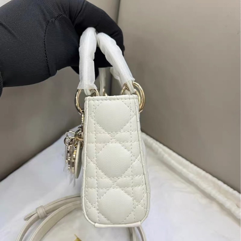 【全新✨ 全網最低價!】Dior/迪奧 Micro Lady Dior 戴妃包白金(下單前先詢問庫存❗️)-3