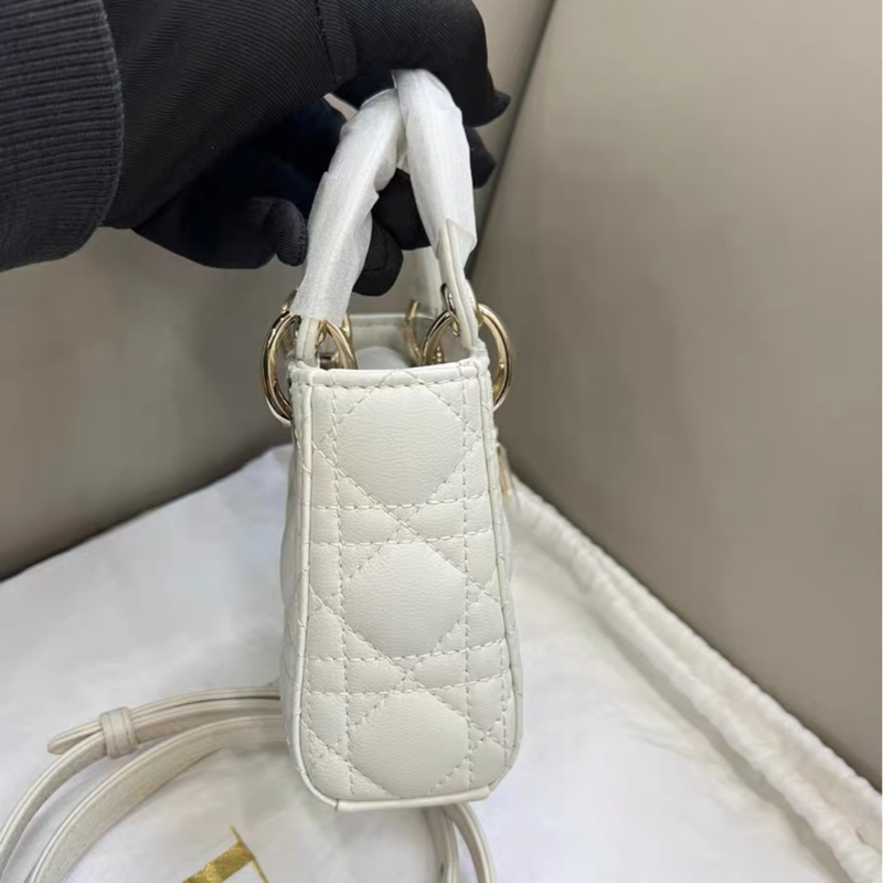 【全新✨ 全網最低價!】Dior/迪奧 Micro Lady Dior 戴妃包白金(下單前先詢問庫存❗️)-4
