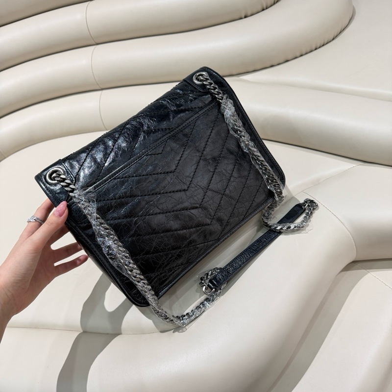 99新YSL 黑銀中號niki.-4