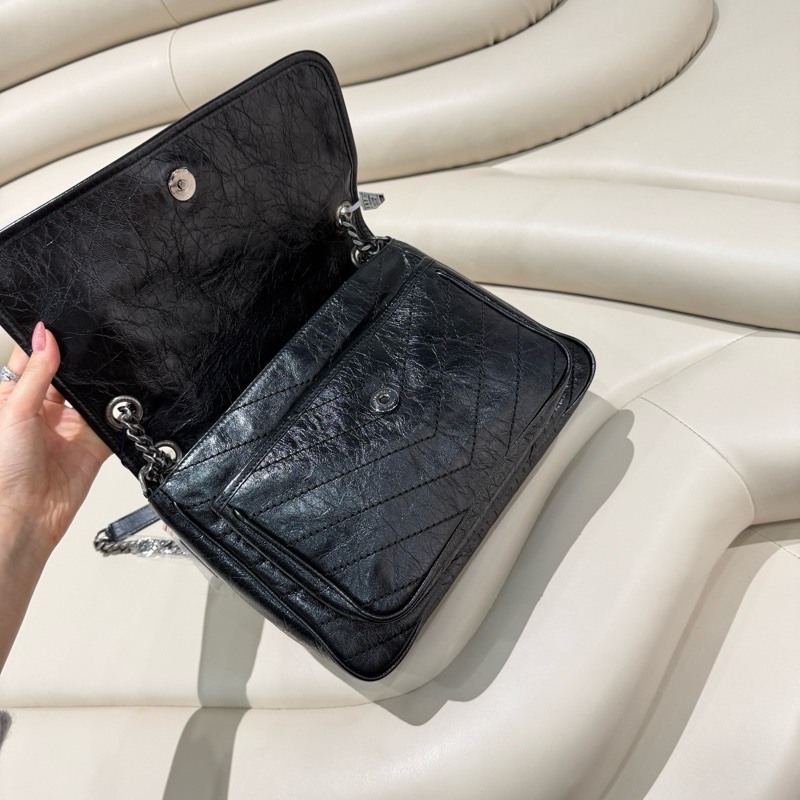 99新YSL 黑銀中號niki.-6