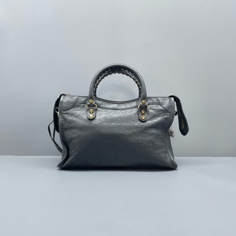 Balenciaga巴黎世家機車包灰色-1