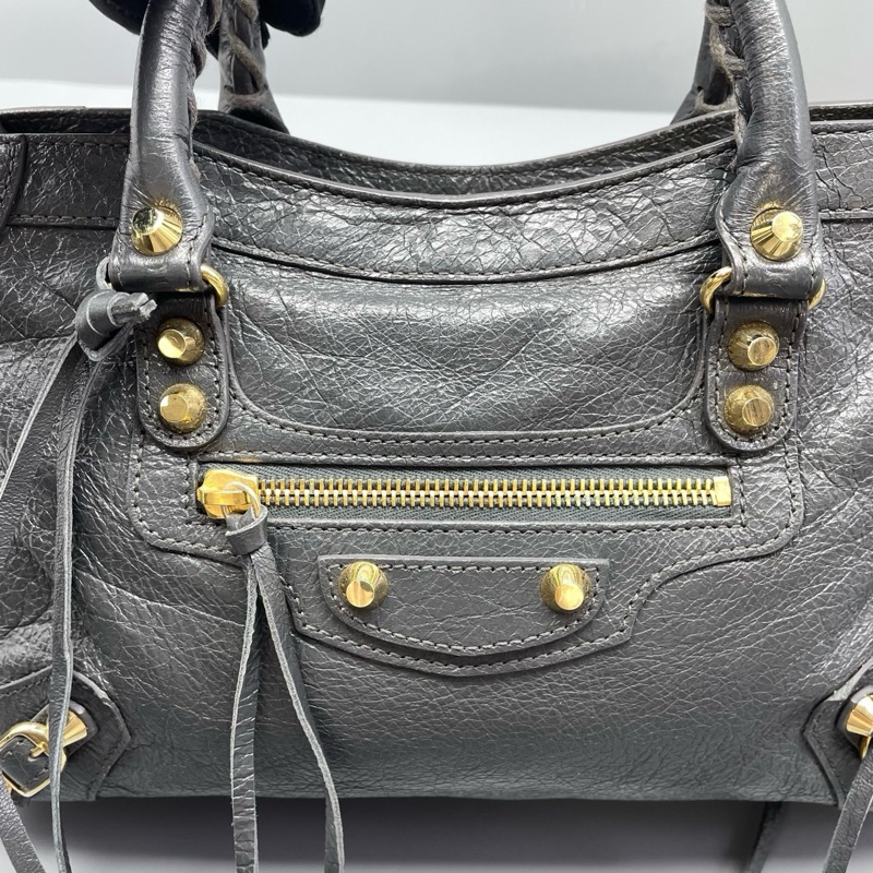 Balenciaga巴黎世家機車包灰色-4