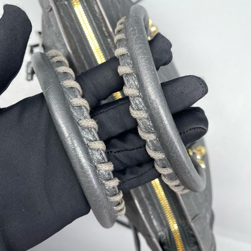 Balenciaga巴黎世家機車包灰色-5