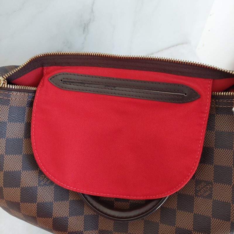 LV N40590 格紋 🎀現貨實拍 🎀Speedy30cm 波士頓包 手提 肩背 斜背包~二手品(附LV原廠三段式背帶)-44